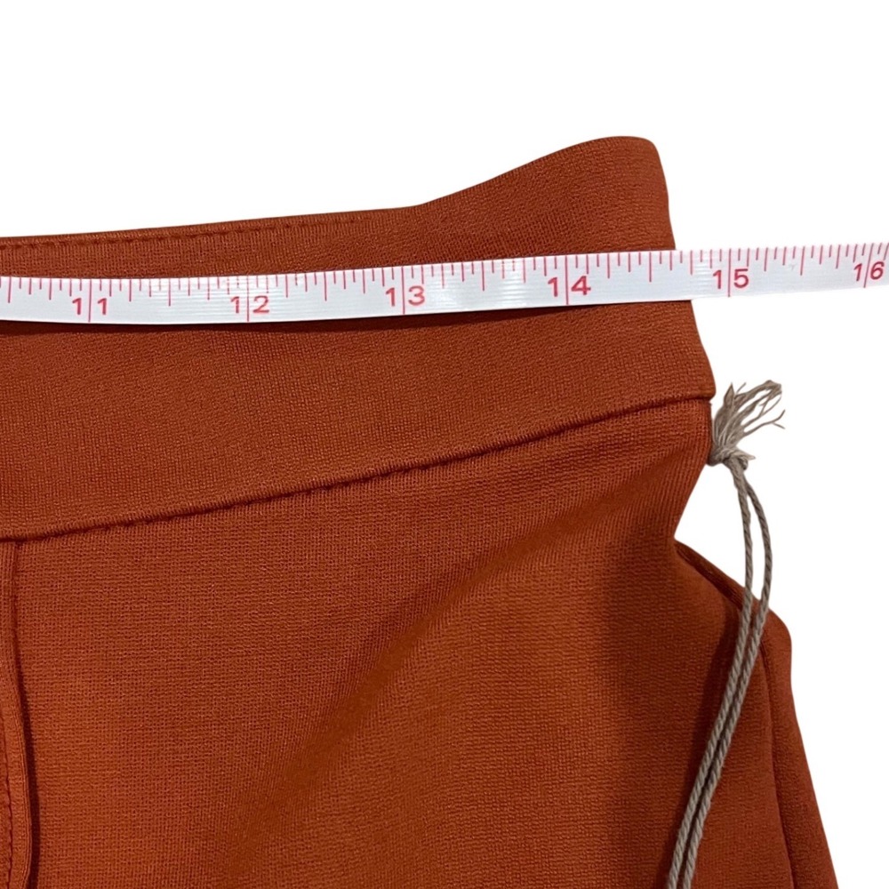 A New Day Womens Burnt Orange Pintuck Flare Leg Ponte Pants Size 10 NEW - Picture 6 of 9